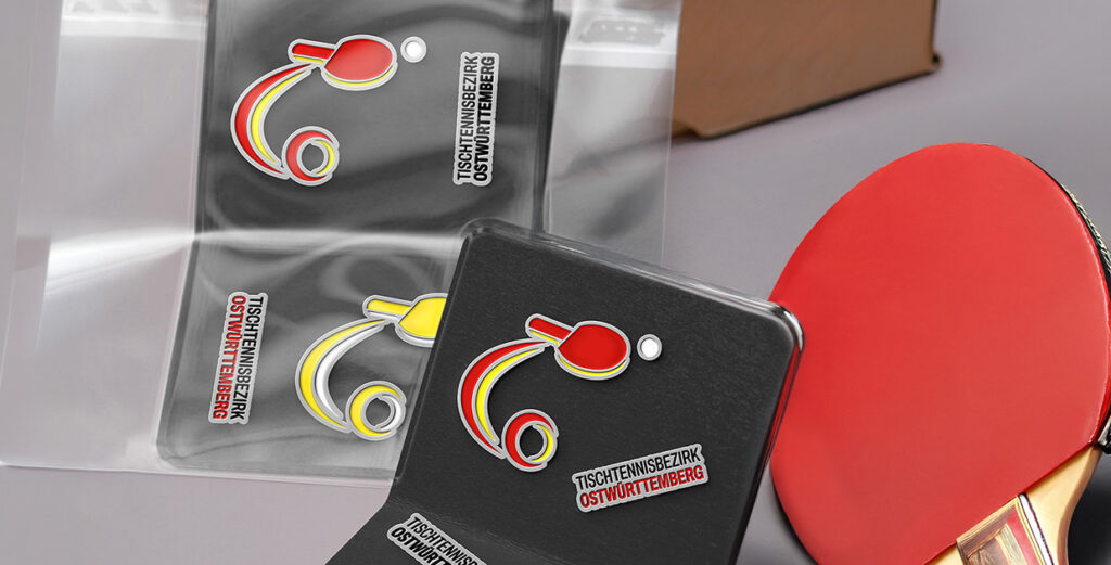 Pingpongutrustning och klistermärken